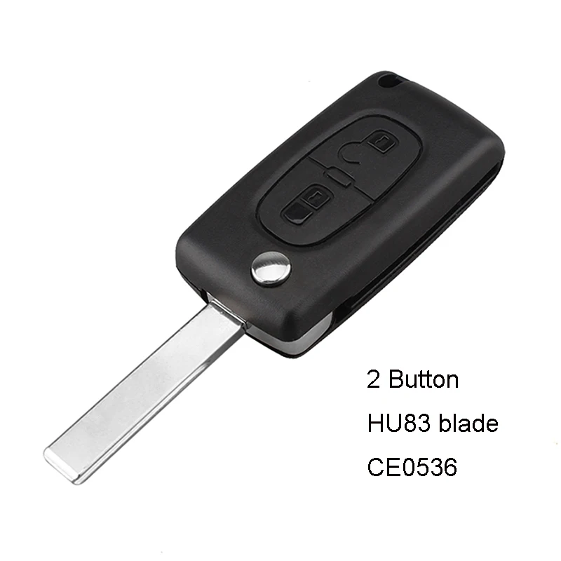 10PCS/Lot Remote Folding Flip Key Shell Car Case 2 Button For Peugeot 307 408 308 3008 CE0536 with HU83 Blade | Автомобили и