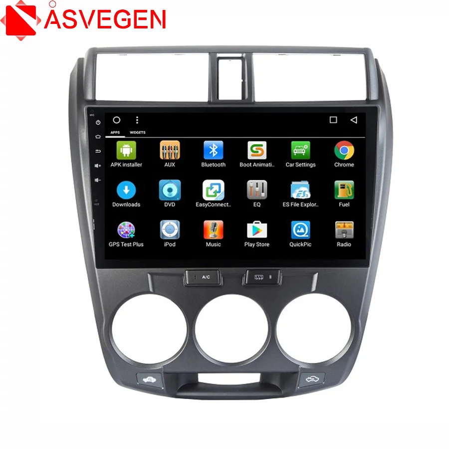 Best Asvegen HD Screen 10.2 inch Android 7.1 Quad Core Car Auto WIFI Radio Multimedia Player GPS Navigation For Honda City 2009-2014 0