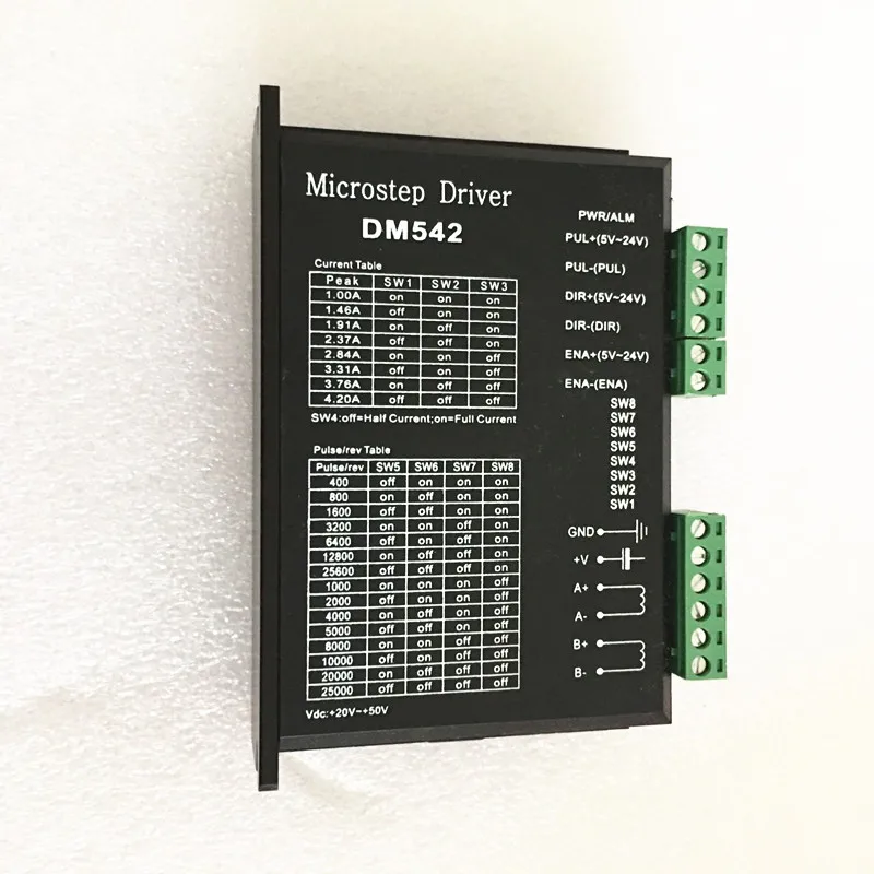 3 оси Nema23 шаговый двигатель 57HS112 2 фазы 425oz in 112 мм 4.2A + Драйвер DM542 350 Вт 36 В 10A блок