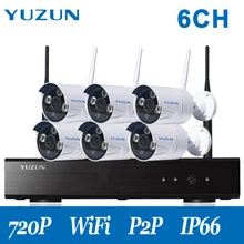 720 P домашний комплект видеонаблюдения открытые беспроводные камеры системы безопасности камеры видеонаблюдения с NVR 6 Водонепроницаемая камера костюм для внутреннего открытый