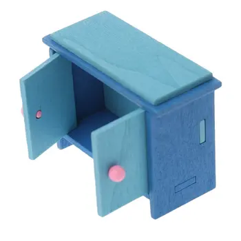 

LCLL-1 set/6pcs Baby Wooden Dollhouse Furniture Dolls House Miniature Child Play Toys Gifts