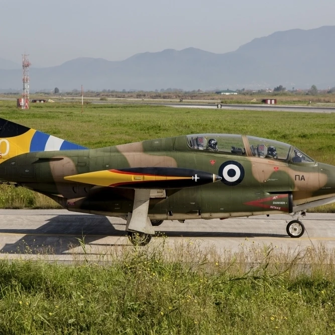 A T-2E Buckeye trainer aircraft of the Hellenic Air Force in 40th anniversary markings Poster Print (17 x 11)