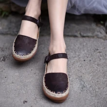 Artmu Original Thick Sole Women Sandals Platform Genuine Leather Handmade Retro Buckle Shoes 17967 цена Artmu Original Thick Sole Women Sandals Platform Genuine Leather Handmade Retro Buckle Shoes 17967 цены онлайн