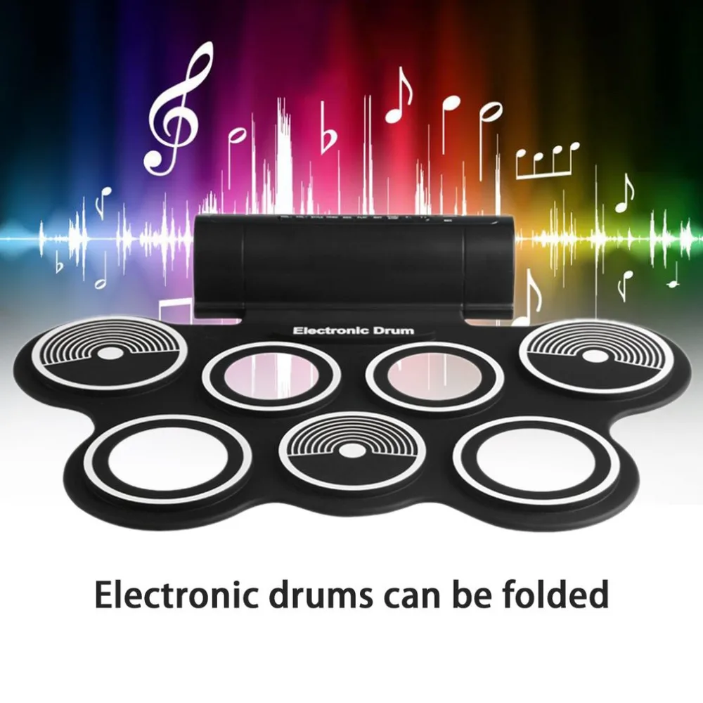 

TSAI Electronic Drum Digital USB Desktop Portable Roll Up Musical Instrument Hi-hat And Snare Drum Pads For Kids Adults popular