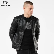 KENNTRICE Новое поступление весенние мужские тонкие куртки рок Мужской искусственная кожа куртка мотоциклетная высокое качество плюс размер 4XL
