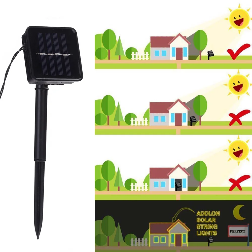 

Solar Power Lights String LED Bulbs Lamp 8 Mode Decoration For Garden Path Yard Outdoor SDF-SHIP