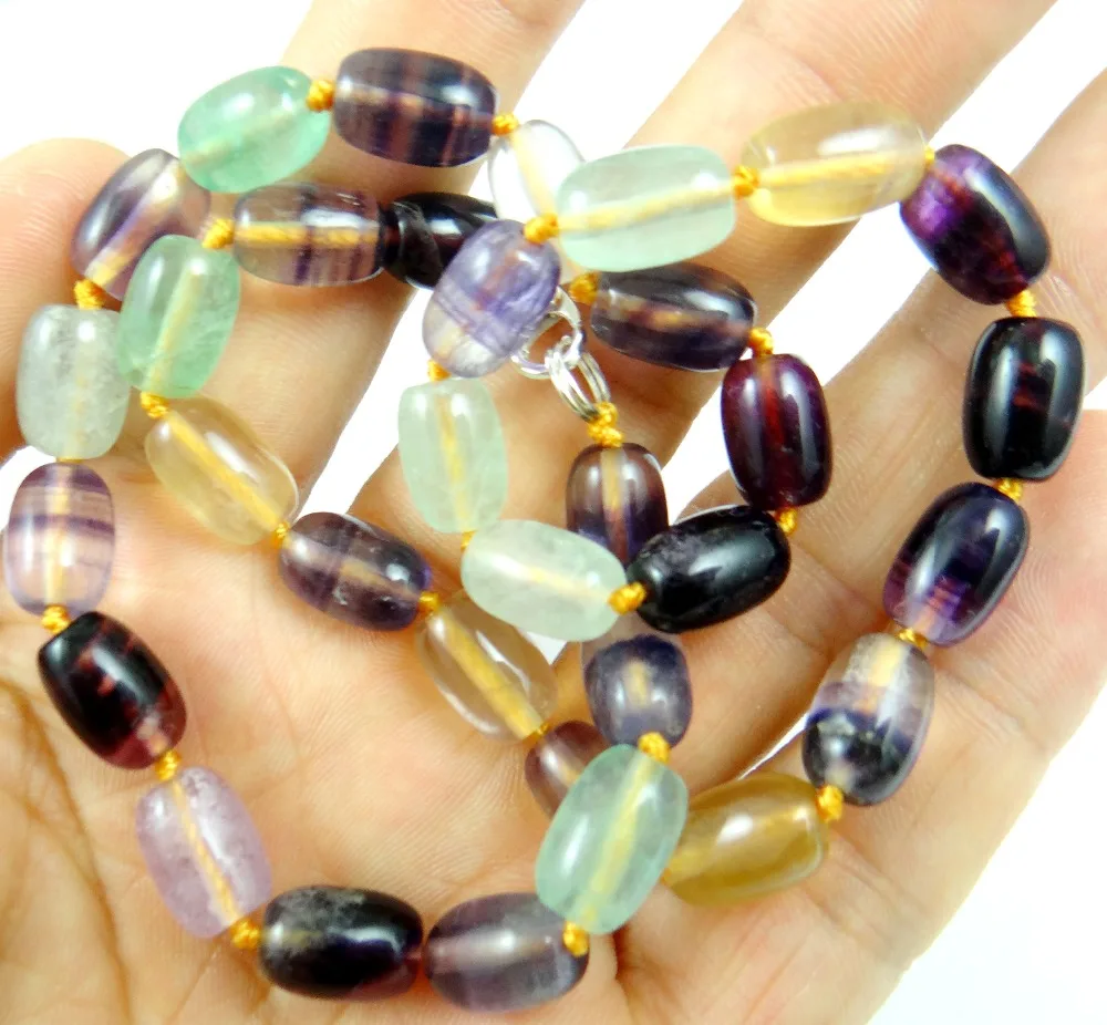 

Promotion Beautiful Natural stone fluorite beads pendant Handmade Chain Gem Jewelry Necklace For Women Party Wedding Jewelry P18