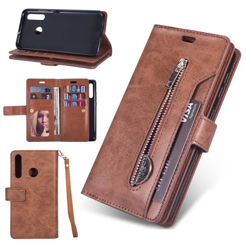 

Flip Phone Cover Hoesje For Huawei P Smsrt 2019 P Smsrt Plus 2019 Case Zipper Leather 9 Card Holder Wallet Bags Coque KS0181