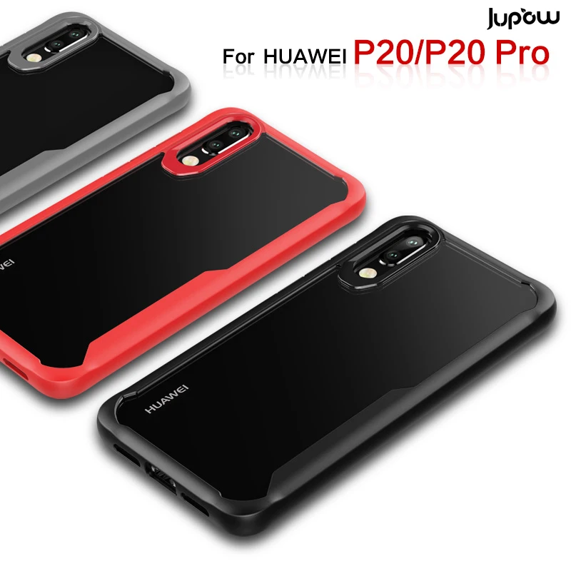 JUPOW Роскошные Прозрачный чехол для huawei P20 Мягкий Бампер ТПУ Tranparent противоударный