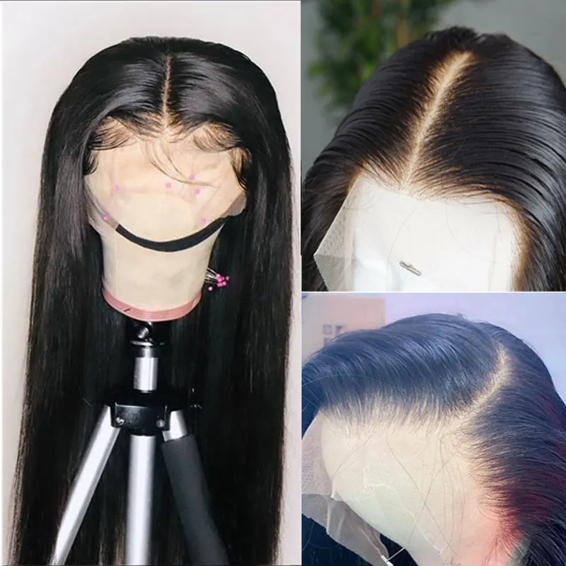 

Preplucked And Bleached Knots Deep Part 13*6 HD Lace Front Human Hair Wigs Long Straight Transparent Lace Frontal Brazilian Remy