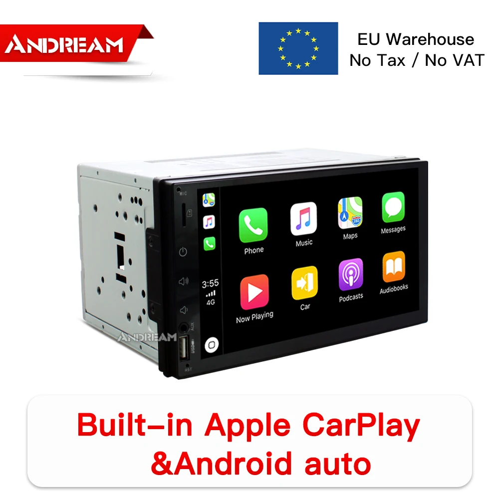 7 &quotips экран Встроенный CarPlay Автомобильный мультимедийный плеер 2din универсальный