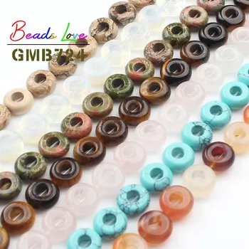 

4x10mm Natural Stone Rose Quartzs Turquoises Round Loose Spacer Beads for Jewelry Making Diy Bracelet Necklace Wholesale Perles
