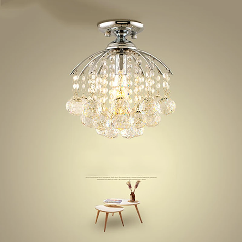 

Small crystal chandeliers round bar restaurant aisle lights porch lights corridor entrance hall balcony kitchen lamps