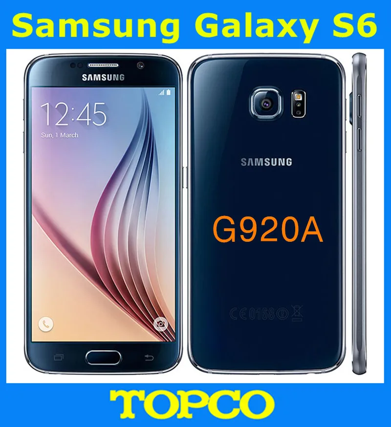 Оригинальный мобильный телефон Samsung Galaxy S6 G920A Android 3 Гб ОЗУ 32 ПЗУ Восьмиядерный 16 МП