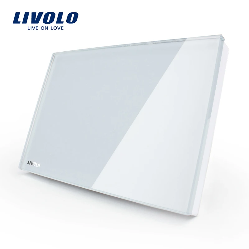 Livolo стандарт США стеклянная панель, все пустые(для украшения), Хрустальные стеклянные панели, 2 цвета