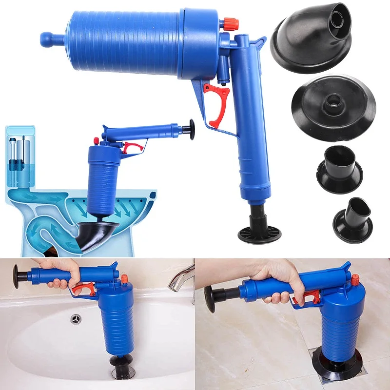 AIR PUMP DRAIN BLASTER SINK PLUNGER BATH TOILET PIPE BLOCKAGE REMOVER UNBLOCKER