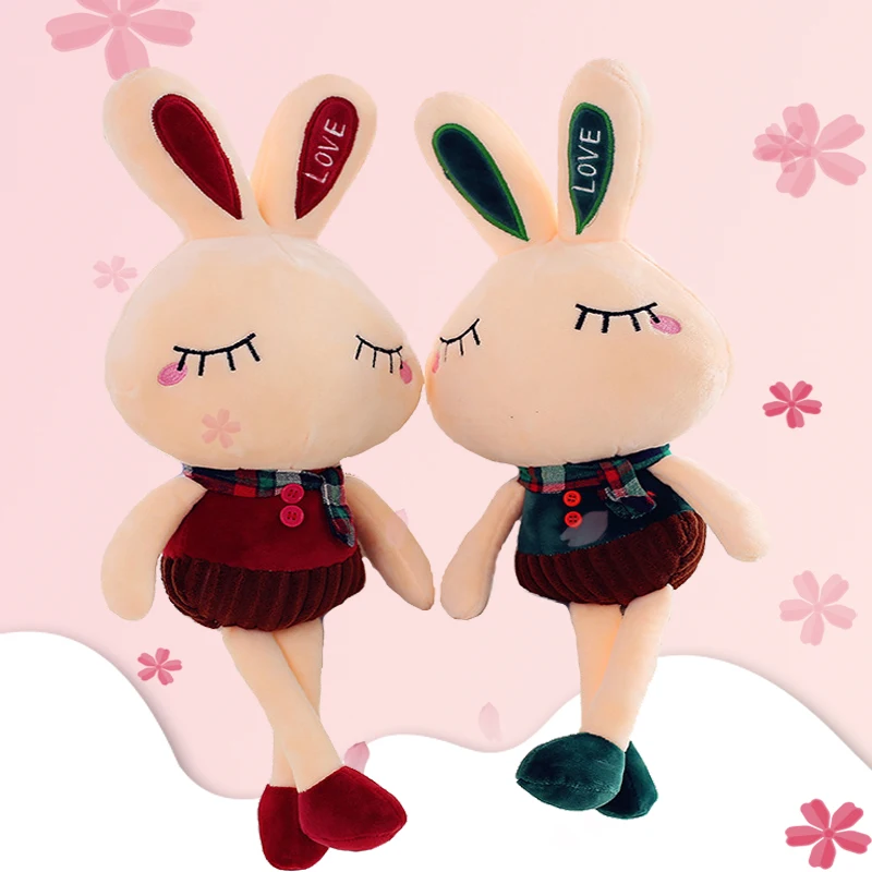 Lagopus Kawaii 40 см милый кролик подарок на день Святого Валентина маленький чучело