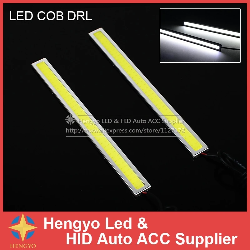 

2PCS 17cm Cob Led Strip Car Styling 12V Daylight 20W DRL High Power COB LED DRL Parking 100% Waterproof