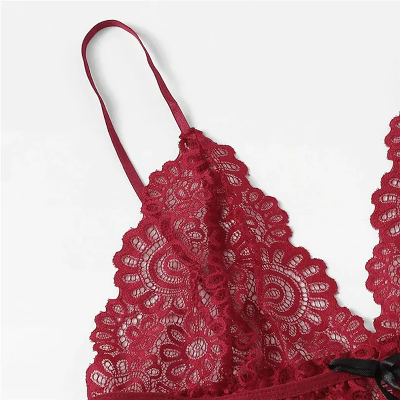 New Women Sexy Charm Sleepwear Plus Size Lace Nightwear Satin Shorts & Camisole Top & Pant 3 pack Lingerie Underwear #4A22 (2)