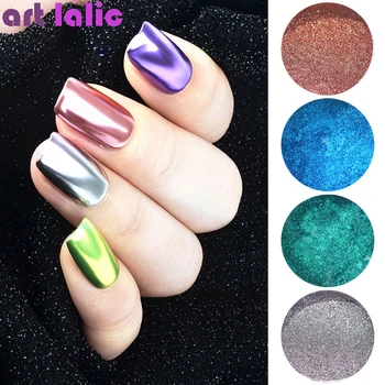 

1 Box Nail Glitter Mirror Powder Laser Silver Pigment Dust for Women Manicure Nail Art DIY Decorations