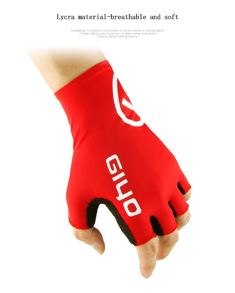 GIYO велосипедные перчатки с гелевой подкладкой, дышащие велосипедные перчатки с полупальцами, розовые/красные/черные/синие/зеленые S L 2XL Дорожные Перчатки для езды на горном велосипеде