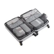 7 шт. дорожная Сальниковая набивка куб набор видимость и водонепроницаемая сетка полиэстер мужские и женские дорожные сумки 7 шт. набор