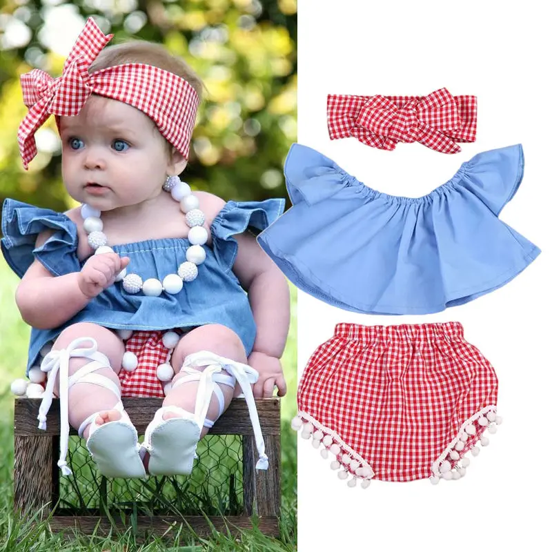 Комплект одежды Emmababy для маленьких девочек 3 предмета детская одежда с открытыми