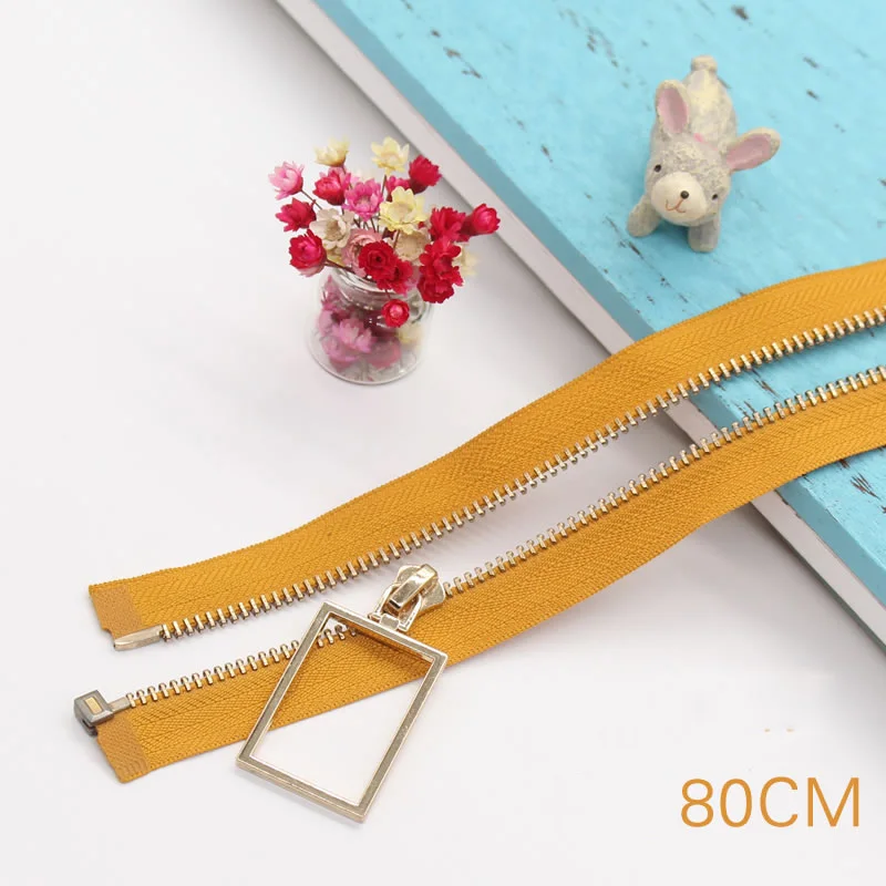 orange-01-80cm Meetee 5#50-80 см металлическая открывающаяся молния автоматический замок молния слайдер DIY Инструменты для шитья на молнии Одежда Пальто Куртка аксессуары - Цвет: orange-01-80cm