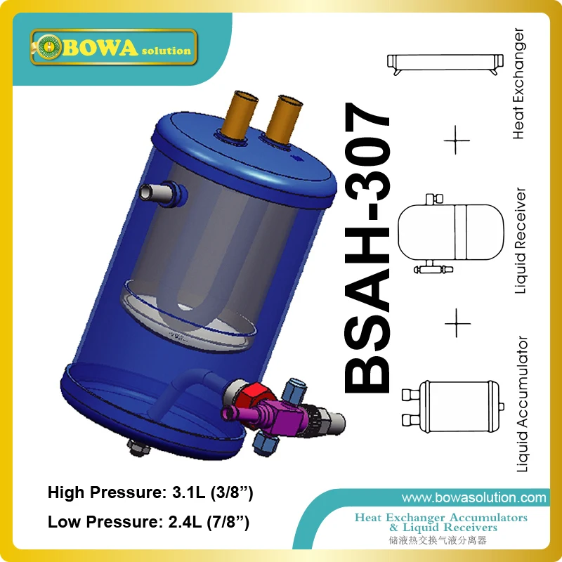 

High quality Accumulator combined with receiver and economizer is good choice for blast freezer and cryogenic treatments