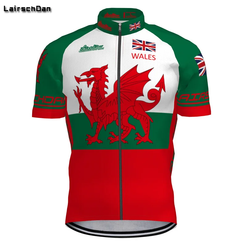LairschDan Wales Team полностью сублимационная велосипедная футболка синяя удобная одежда для шоссейного велосипеда индивидуальная китайская велосипедная рубашка - Цвет: Jersey 01