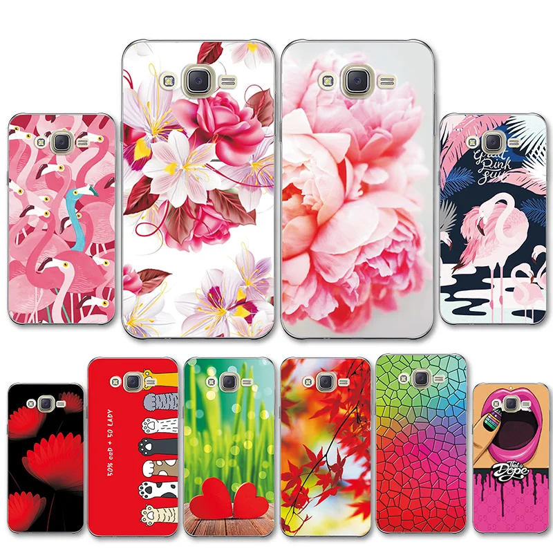 

Women Girls' Various Soft TPU Case For Samsung Galaxy J7 Neo J7 Nxt 5.5" Colorful Flowers Skin Back J7 Core SM-J701 Cover