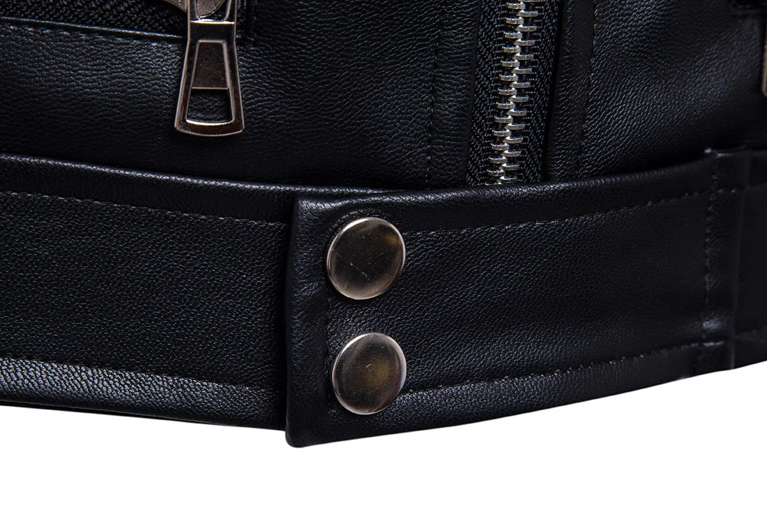 Mens Bomber Jackets Fashion Men Faux Leather Coat Zipper Overcoat Motor Jacket Motorcycle Bikers Punk  Man Brand Top Colthing men's genuine leather bomber jackets