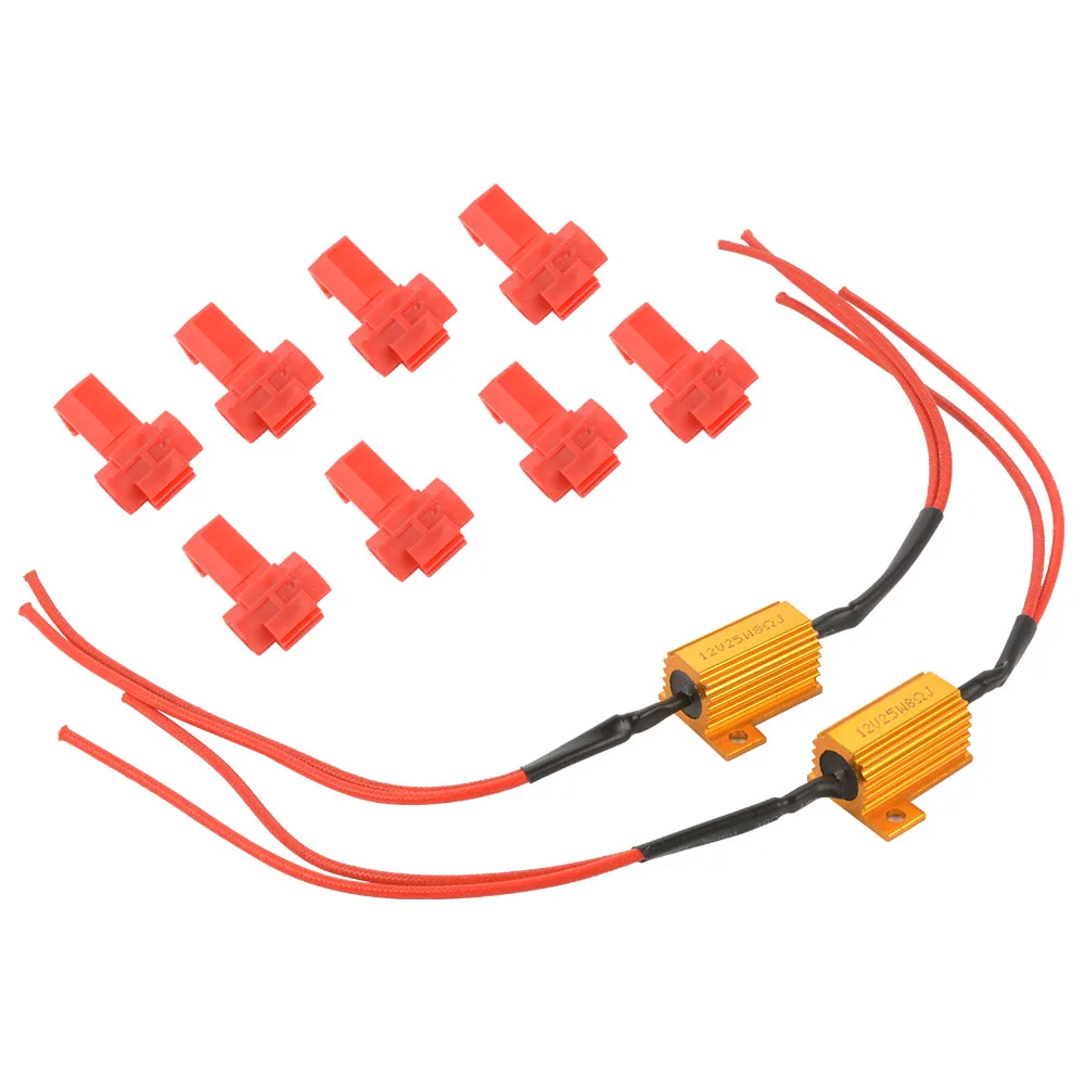 

2x Vehicle Car Turn Signal LED CANBUS Load Resistor 25W 8ohm for BMW Audi MA472