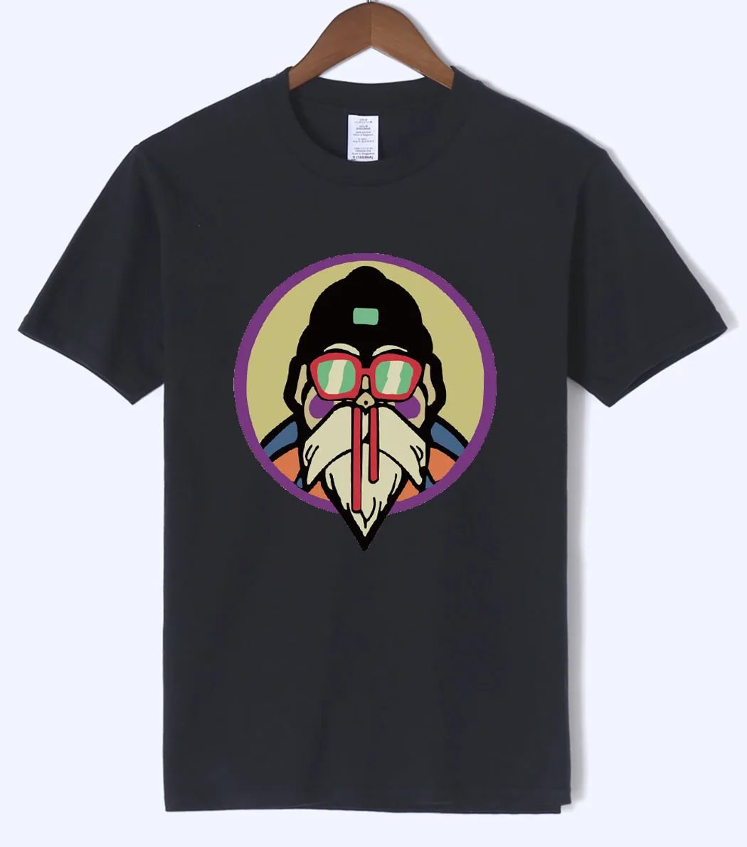 

New Arrival Adult Anime Dragon Ball Master Roshi Cartoon 2018 Summer High Quality Men T Shirts 100% Cotton Short Sleeve T-Shirts