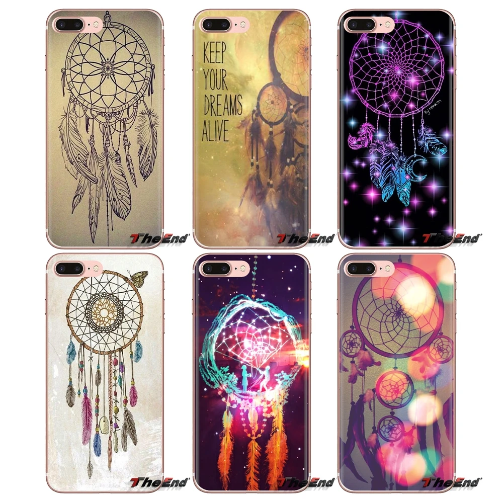 

Transparent Soft Cases Covers For Huawei Mate Honor 4C 5C 5X 6X 7 7A 7C 8 9 10 8C 8X 20 Lite Pro Dream Catcher Good Luck Feather
