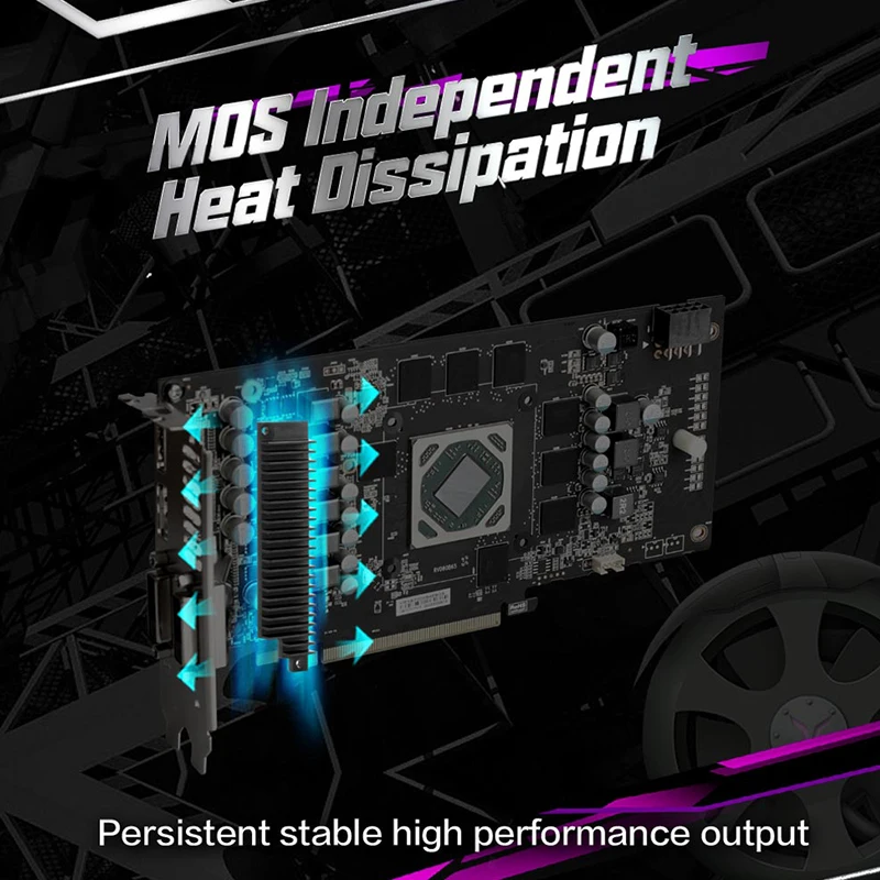 Yeston Radeon RX 580 GPU 8 ГБ GDDR5 256bit игровой настольный компьютер ПК видеокарты Поддержка DVI