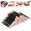 Hot Fashion 50Pcs Pro Sponge Stick Eye Shadow Brush Applicator Cosmetic Make up  Double-head Eyeshadow Brush For Women Makeups ► Photo 2/6