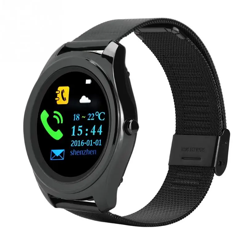 

Fashionable Waterproof Smart Watch Blood Pressure Heart Rate Monitor Wristband (Black)