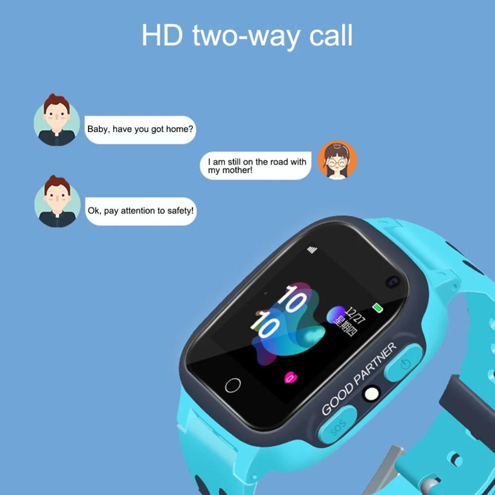 

Kids Smart Watch Touch Screen Camera Positioning Children's Watches SOS Call Location Anti-Lost Reminder Watch Children Clock