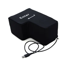 Office Computer Jumbo USB Big Enter Key Pillow USB Gadgets Desktop Nap Pillow Anti-Stress Hand Tool for Laptop Novelty Gift