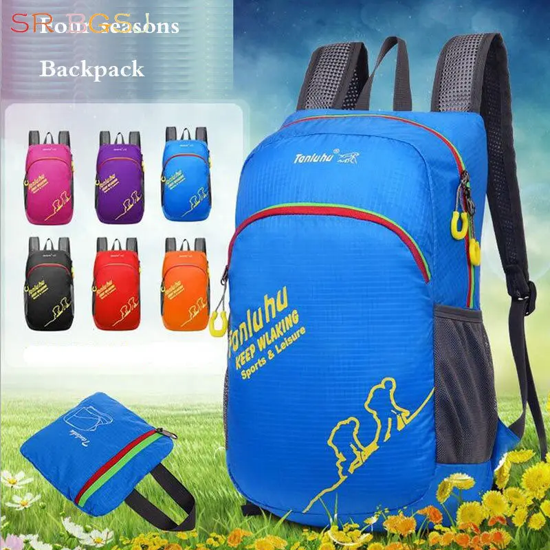 

Free Shipping Women ManLightweight Folding Nylon Bag Backpack Shoulder Bag Carryon Bag Folded Bag