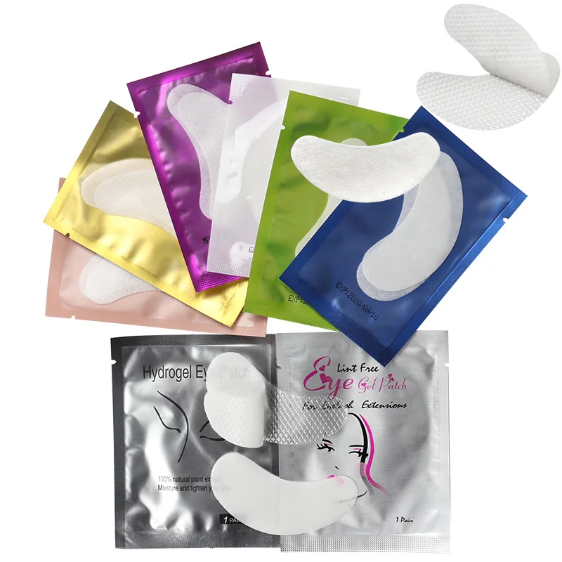 

50/100pairs Eyelash Extension Paper Patches Grafted Eye Stickers 5 Color Eyelash Under Eye Pads Eye Paper Patches Tips Sticker