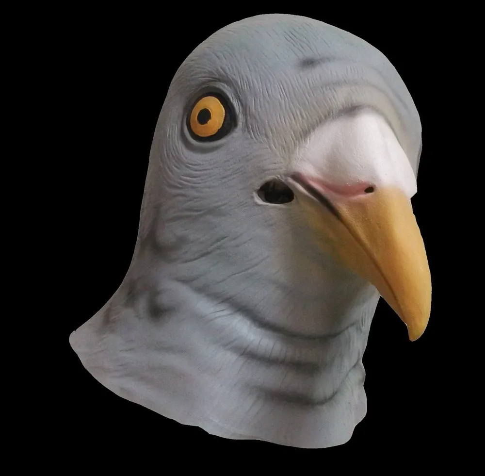 Deluxe Design For Adult Party Animal Bird Costume Mask Latex Pigeon