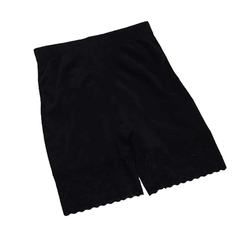 Lace 28cm Long Safety Shorts Under Skirt Leggings Safety Pants shorty shorty dentelle Lace Underpants Elastic Band mutande donna - Цвет: Black