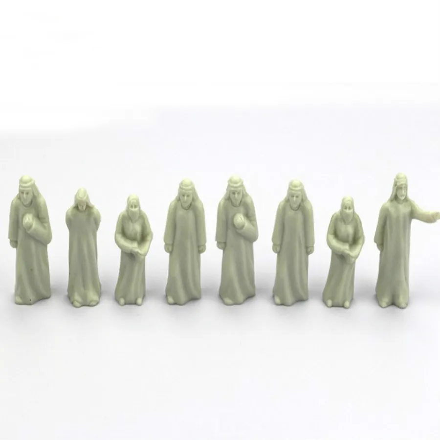 best selling scale model arab plastic white and black figures people in 1100 for Architecture train layout (7)