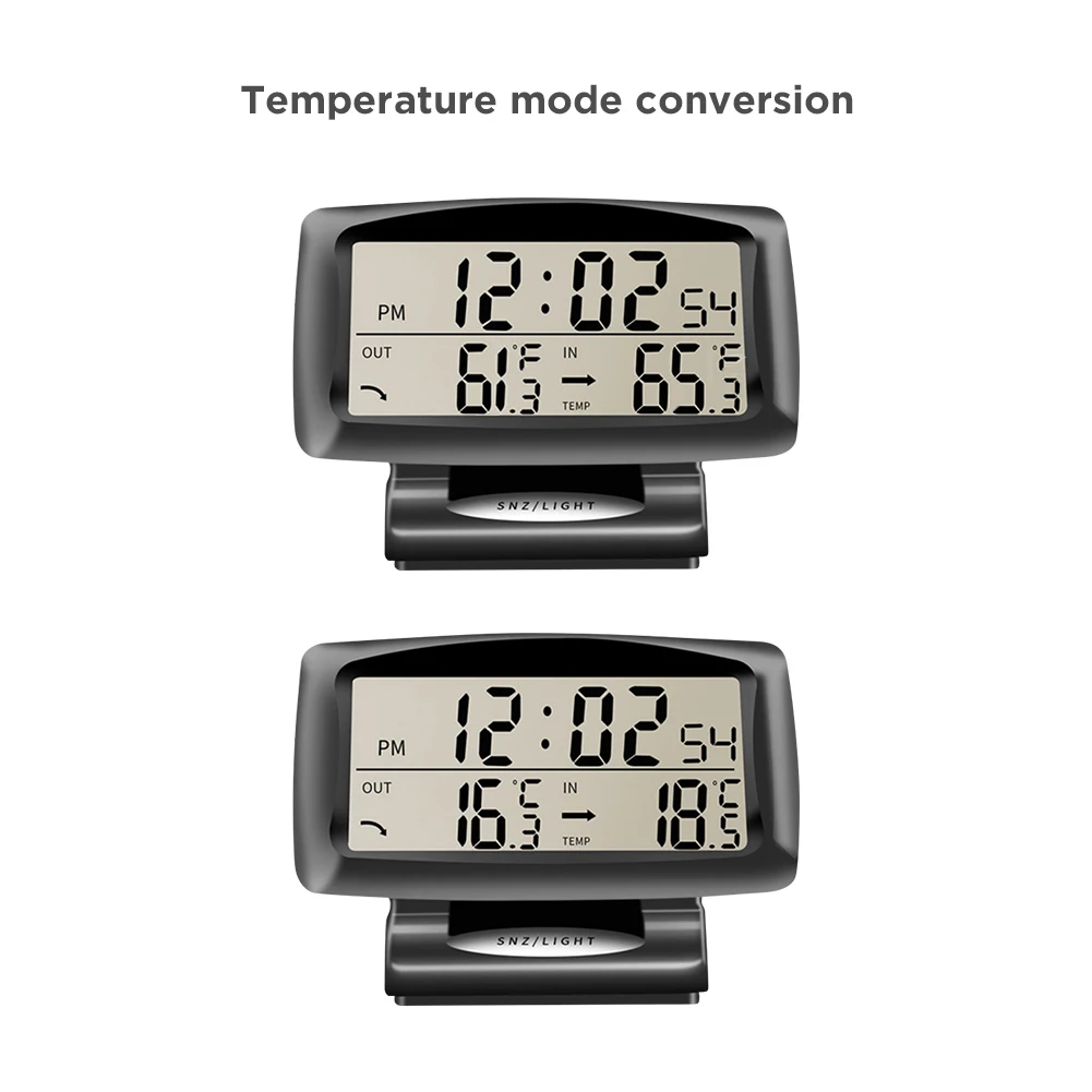 Автомобильная электроника температурный детектор электронные часы для автомобиля термометр светящийся дисплей два в одном термометр часы