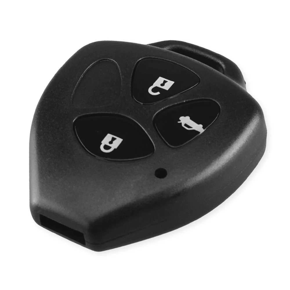 Dandkey 10 шт. пульт дистанционного головка ключа для Toyota Camry Yaris RAV4 Corolla Avalon Venza ключ 2 3 4 пуговицы Ключи брелок чехол без лезвия - Количество кнопок: 3 Buttons