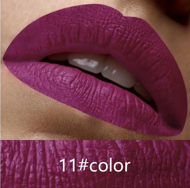 TREEINSIDE 1905-Rose Gold Tube Private Mode Matte Makeup Lip Gloss Waterproof Non-stick Cup Lipstick - Цвет: 11