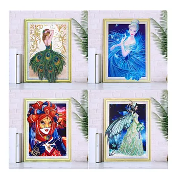 

5D DIY Diamond Painting Character Animal Pattern Special Shape Diamond Cross Stitch Crystal Round Diamond Mosaic