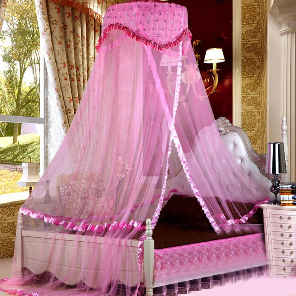 NEW ANTIQUE STYLE HANGING MOSQUITO NET FLORAL BED CANOPY FLY INSECT PROTECTION NEW ANTIQUE STYLE HANGING MOSQUITO NET FLORAL BED CANOPY FLY INSECT PROTECTION